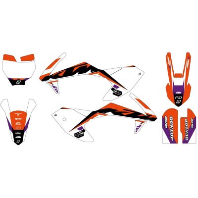 Blackbird, Sticker, Aufkleber-Set für KTM SX 50 (2016–2023), DREAM 5, Farben: Orange, Weiss, Schwarz Blackbird, Sticker, Aufkleber-Set für KTM SX 50 (2016–2023), DREAM 5, Farben: Orange, Weiss, Schwarz