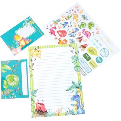Papierdrachen Briefblock Set - Dinosaurier - Set 5 Papierdrachen Briefblock Set - Dinosaurier - Set 5