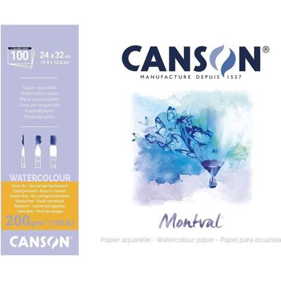 Canson Montval 24 x 32 cm Aquarellpapier - Papier Canson Montval 24 x 32 cm Aquarellpapier - Papier