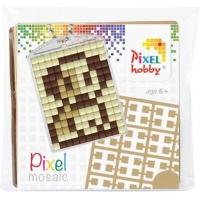 Magni Pixel P23017 Mosaik Medaillon Hund, Schlüsselanhänger für Kinder zum Selbstgestalten, kinderleichtes Magni Pixel P23017 Mosaik Medaillon Hund, Schlüsselanhänger für Kinder zum Selbstgestalten, kinderleichtes