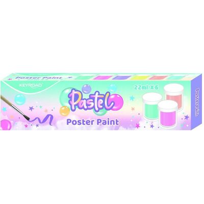 Keyroad, Malstifte, Pastell-posterfarben, 6 x 22 ml, kostenloser pinsel, box, mischung aus pastellfarben (6x) Keyroad, Malstifte, Pastell-posterfarben, 6 x 22 ml, kostenloser pinsel, box, mischung aus pastellfarben (6x)