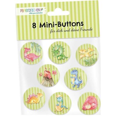Papierdrachen 8 Mini Buttons - Dinos Papierdrachen 8 Mini Buttons - Dinos