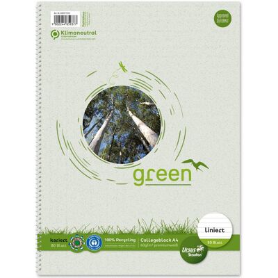 Ursus, Heft + Block, Green Collegebook (A4, Liniert, Weicher Einband) Ursus, Heft + Block, Green Collegebook (A4, Liniert, Weicher Einband)