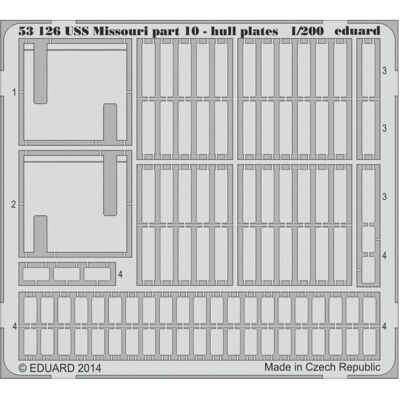 Eduard USS Missouri part 10-hull plates f. Trum Eduard USS Missouri part 10-hull plates f. Trum