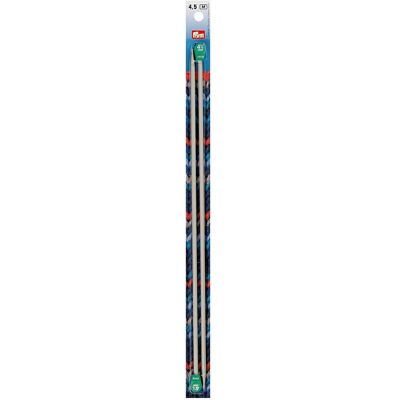 Prym Jackenstricknadeln, grau 4.50 mm, 35 cm, Karte 2 Stk., Aluminium, Nadel, Grau Prym Jackenstricknadeln, grau 4.50 mm, 35 cm, Karte 2 Stk., Aluminium, Nadel, Grau