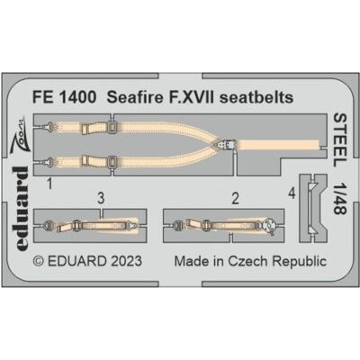 Eduard Seafire F.XVII seatbelts STEEL 1/48 Eduard Seafire F.XVII seatbelts STEEL 1/48