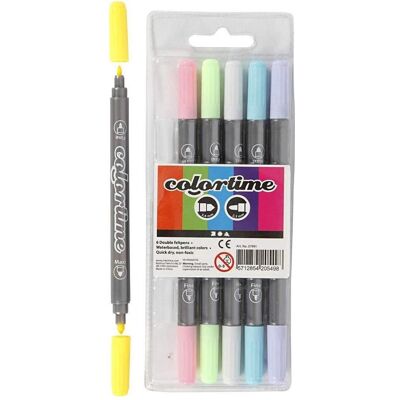 Creativ Company, Malstifte, Doppelseitige Marker - Pastellfarben, 6St. (6x) Creativ Company, Malstifte, Doppelseitige Marker - Pastellfarben, 6St. (6x)