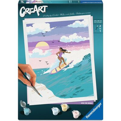 Ravensburger CreArt, Malen nach Zahlen Adults Trend - Wellenritt Ravensburger CreArt, Malen nach Zahlen Adults Trend - Wellenritt
