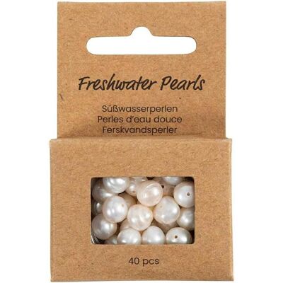 Creativ Company Perlen-Set Süsswasserperlen 4 mm, Packungsgrösse: 40 Creativ Company Perlen-Set Süsswasserperlen 4 mm, Packungsgrösse: 40