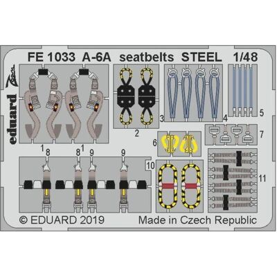 Eduard A-6A seatbelts STEEL for Hobby Boss Eduard A-6A seatbelts STEEL for Hobby Boss