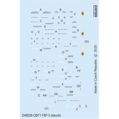 Eduard F6F-3 stencils for Eduard F6F-3 stencils for