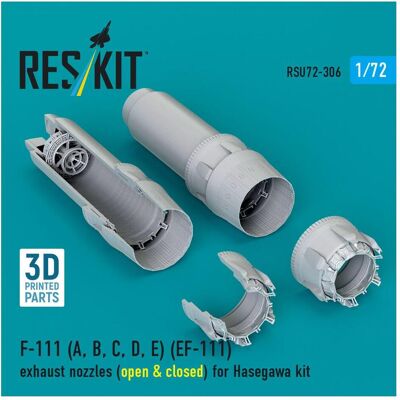ResKit F-111 (A, B, C, D, E) (EF-111) exhaust nozzles (open & closed) for Hasegawa kit (3D Printed) ResKit F-111 (A, B, C, D, E) (EF-111) exhaust nozzles (open & closed) for Hasegawa kit (3D Printed)