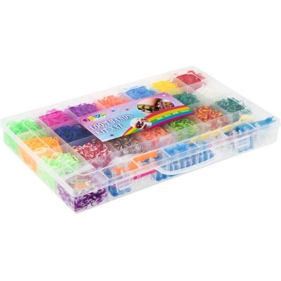 Joya - Rubber Band Loom Kit, plastic storage box (981046) Joya - Rubber Band Loom Kit, plastic storage box (981046)