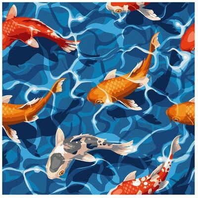 Ideyka Malen nach Zahlen - Japanische Karpfen 40 x 40 cm Ideyka Malen nach Zahlen - Japanische Karpfen 40 x 40 cm