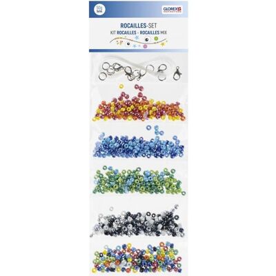 Magni GLOREX 6 1630 301 - Rocailles Set, 50 g, 5 x 1 m, 5-fach bunt sortiert, mit Kordeln und Verschlüssen Magni GLOREX 6 1630 301 - Rocailles Set, 50 g, 5 x 1 m, 5-fach bunt sortiert, mit Kordeln und Verschlüssen