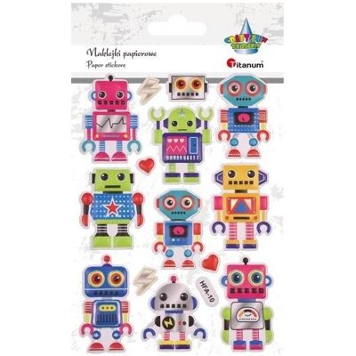 Titanum, Sticker, Konvexe Roboteraufkleber, Mix, 14 Stk. (14 Sticker) Titanum, Sticker, Konvexe Roboteraufkleber, Mix, 14 Stk. (14 Sticker)