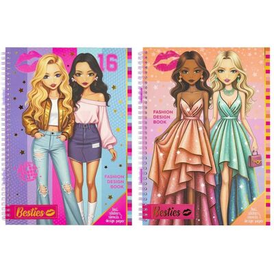 Grafix Besties Fashion Designbuch A4 mit Accessoires Grafix Besties Fashion Designbuch A4 mit Accessoires