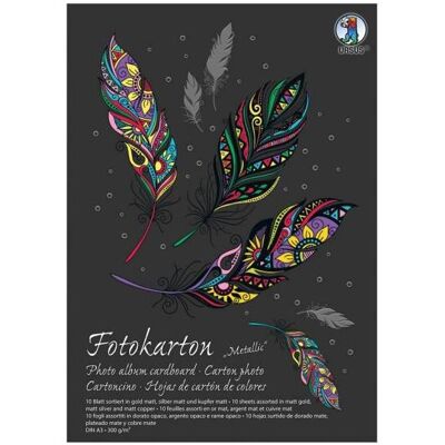 Ursus, Bastelpapier, Fotokarton-Block A3 3814098SE 300g, metallic (assortiert) 10 Blatt (300 g/m², 1x) Ursus, Bastelpapier, Fotokarton-Block A3 3814098SE 300g, metallic (assortiert) 10 Blatt (300 g/m², 1x)