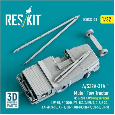 ResKit A/S32A-31A Mule Tow Tractor MSU-200 NAV (long version) (AV-8B, F-14B/D, F/A-18C/D/E/F/G, C-2, E-2?? ResKit A/S32A-31A Mule Tow Tractor MSU-200 NAV (long version) (AV-8B, F-14B/D, F/A-18C/D/E/F/G, C-2, E-2??