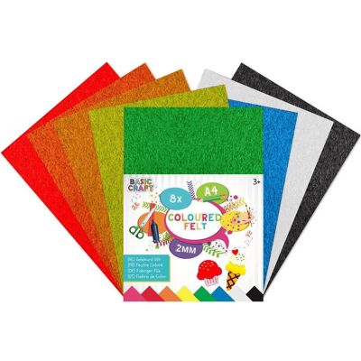 Grafix Farbiger Filz A4, 8 Blatt (30 x 21 cm) Grafix Farbiger Filz A4, 8 Blatt (30 x 21 cm)
