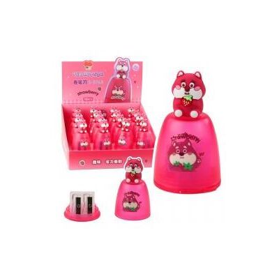 Lean Toys, Spitzer, Rosa Anspitzer mit Behälter (16 Stück) Lean Toys, Spitzer, Rosa Anspitzer mit Behälter (16 Stück)