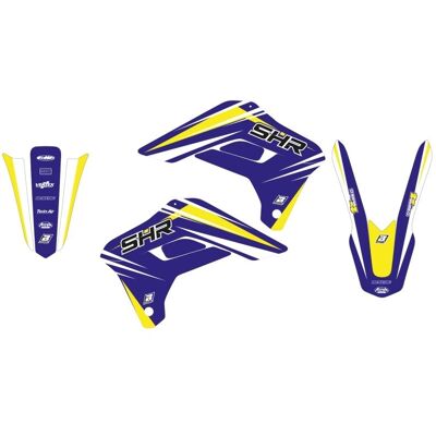 Blackbird, Sticker, Aufklebersatz Sherco SE/SEF 125 '17-'23, Traum 4 Farben Blau/Gelb/Weiss (ersetzt E2E01L) Blackbird, Sticker, Aufklebersatz Sherco SE/SEF 125 '17-'23, Traum 4 Farben Blau/Gelb/Weiss (ersetzt E2E01L)
