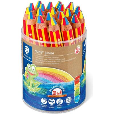 Staedtler Malstifte, Noris junior Kinderbuntstifte. Köcher mit 20 Regenbogenstiften. Buntstifte, Wachsmal- und (20x) Staedtler Malstifte, Noris junior Kinderbuntstifte. Köcher mit 20 Regenbogenstiften. Buntstifte, Wachsmal- und (20x)