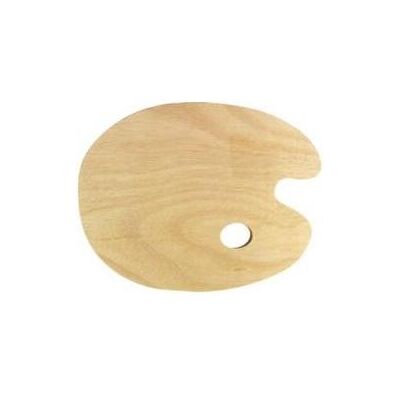 Kangaro, Mal Zubehör, Farbmisch-Palette, Holz, oval, 300 x 240 mm aus MDF Furnier, für alle Arten von Farben Kangaro, Mal Zubehör, Farbmisch-Palette, Holz, oval, 300 x 240 mm aus MDF Furnier, für alle Arten von Farben