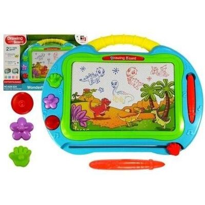 Leantoys Magnetisches Zeichenbrett mit Stempeln - Lernspielzeug für Kinder Leantoys Magnetisches Zeichenbrett mit Stempeln - Lernspielzeug für Kinder
