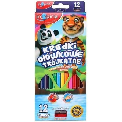 Schemat, Malstifte, Dreieckige Buntstifte, 12 Farben Schemat, Malstifte, Dreieckige Buntstifte, 12 Farben