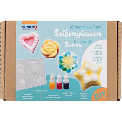 GLOREX Kreativ-Set "Seifengießen" - 8 bunte Seifen selber machen GLOREX Kreativ-Set "Seifengießen" - 8 bunte Seifen selber machen