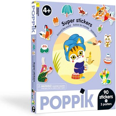 Poppik, Sticker, Sticker Box Weltreise (90 Sticker) Poppik, Sticker, Sticker Box Weltreise (90 Sticker)