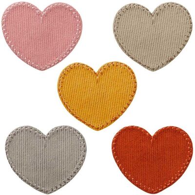 Mono Quick SORT. 10 - Herz Cord, Applikationen, Orange, Gelb, Rosa, Grau, Beige, Mehrfarbig Mono Quick SORT. 10 - Herz Cord, Applikationen, Orange, Gelb, Rosa, Grau, Beige, Mehrfarbig