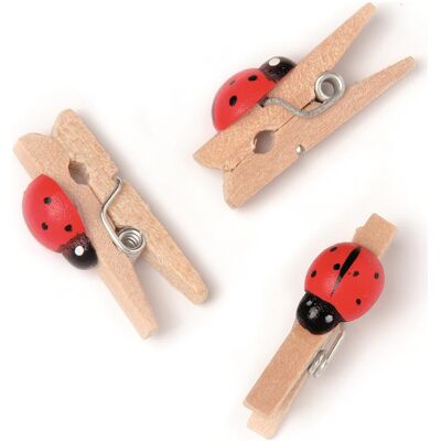 Glorex Marienkäfer Mini Wäscheklammer 25mm, 12st. Glorex Marienkäfer Mini Wäscheklammer 25mm, 12st.