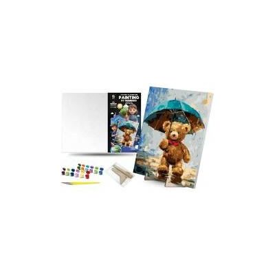 Qbee Malen nach Zahlen – Bär und Regen 30x40 Qbee Malen nach Zahlen – Bär und Regen 30x40