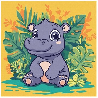 Ideyka Malen nach Zahlen - Nilpferd in den Tropen (Kinder) Ideyka Malen nach Zahlen - Nilpferd in den Tropen (Kinder)
