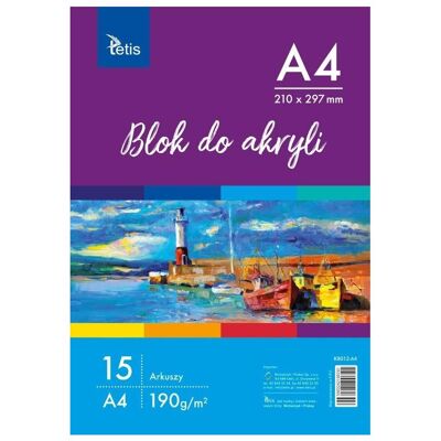 Tetis, Heft + Block, A4-Acrylblock mit 15 Blatt KB012-A4 (A4, Blanko) Tetis, Heft + Block, A4-Acrylblock mit 15 Blatt KB012-A4 (A4, Blanko)