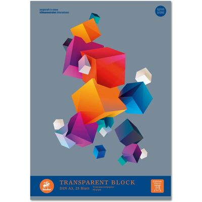 Staufen, Bastelpapier, Transparentpapierblock, DIN A3, 80 g/qm, 20 Blatt (80 g/m², 1x) Staufen, Bastelpapier, Transparentpapierblock, DIN A3, 80 g/qm, 20 Blatt (80 g/m², 1x)