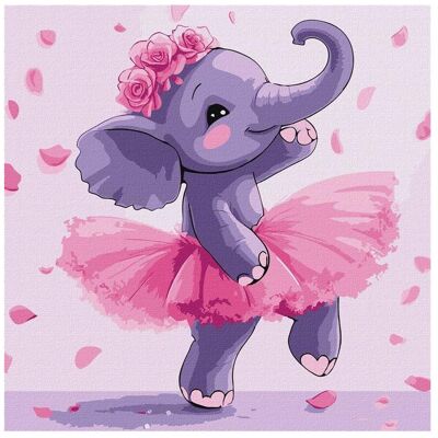 Ideyka Malen nach Zahlen - Ballerina-Elefant Ideyka Malen nach Zahlen - Ballerina-Elefant