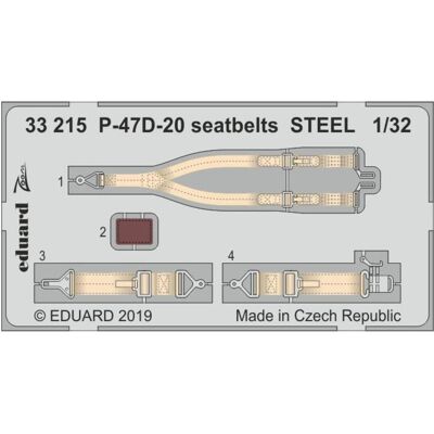 Eduard P-47D-20 seatbelts STEEL for Trumpeter Eduard P-47D-20 seatbelts STEEL for Trumpeter