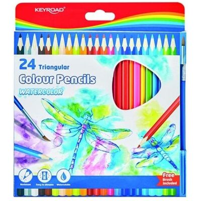 Keyroad, Malstifte, Buntstifte, aquarell, löslich, 3 mm, 24 stk., box, farbmischung (24x) Keyroad, Malstifte, Buntstifte, aquarell, löslich, 3 mm, 24 stk., box, farbmischung (24x)