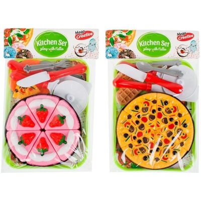 Creative Kaufladen Zubehör, Küchenset Kuchen / Pizza + Zubehör 23x34x5 mc n Creative Kaufladen Zubehör, Küchenset Kuchen / Pizza + Zubehör 23x34x5 mc n