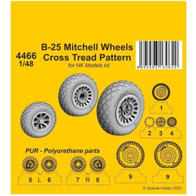 CMK B-25 Mitchell Wheels/ Cross Tread Pattern 1/48 / for HK kit CMK B-25 Mitchell Wheels/ Cross Tread Pattern 1/48 / for HK kit