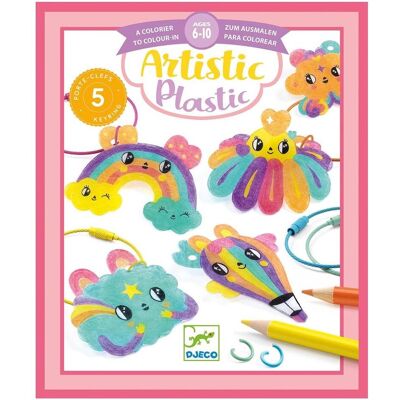Djeco Kreativset - 5 Kawaii Schlüsselanhänger - Einheitsgröße - Bastelset Djeco Kreativset - 5 Kawaii Schlüsselanhänger - Einheitsgröße - Bastelset