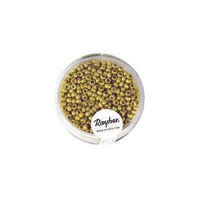 Rayher Rocailles, 2, 6 mm ø, perlmutt, gold, 17 g Rayher Rocailles, 2, 6 mm ø, perlmutt, gold, 17 g