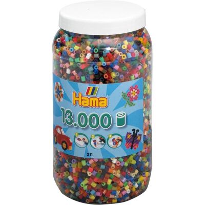 Hama Perlen Strijkkralen in Pot - Mix (068), 13.000st. Hama Perlen Strijkkralen in Pot - Mix (068), 13.000st.