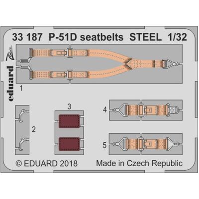 Eduard P-51D seatbelts STEEL for Revell Eduard P-51D seatbelts STEEL for Revell
