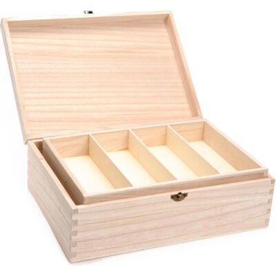 Playwood Aufbewahrungsbox - Herausnehmbare Fächer, Klassisches Design Playwood Aufbewahrungsbox - Herausnehmbare Fächer, Klassisches Design