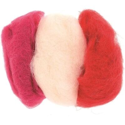 Glorex Schafwolle 3x10g rot-mix, Garn + Wolle, Mehrfarbig, Rot Glorex Schafwolle 3x10g rot-mix, Garn + Wolle, Mehrfarbig, Rot