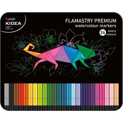 Derform, Marker, Quadratische Marker in einer Metallbox, 24 Farben (24x) Derform, Marker, Quadratische Marker in einer Metallbox, 24 Farben (24x)